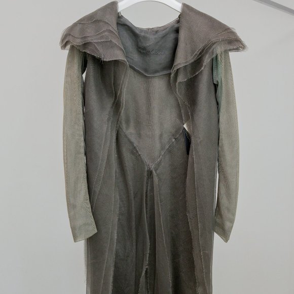 Rick Owens Frayed Organza Cardigan